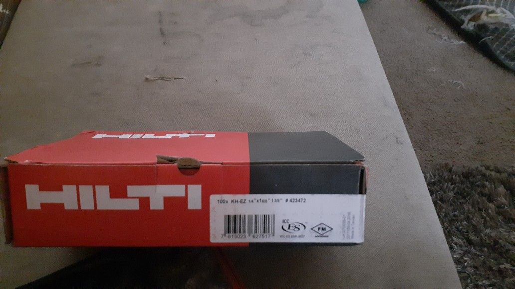 Hilti 1/4" X1 5/8" 1 3/8" Anchor Screws