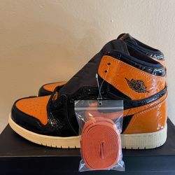 Brand new Jordan 1 “Shattered Backboard”, Size 7 for $450.