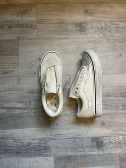 White Vans OTW Studded Rhinestone Sneakers Size 10