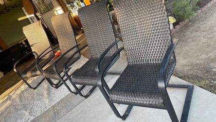 Gorgeous Ratana Metal in or out chairs