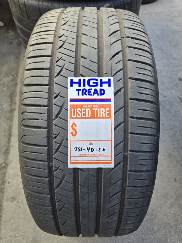 (1) 255 40 20 Hankook Run Flat Tire