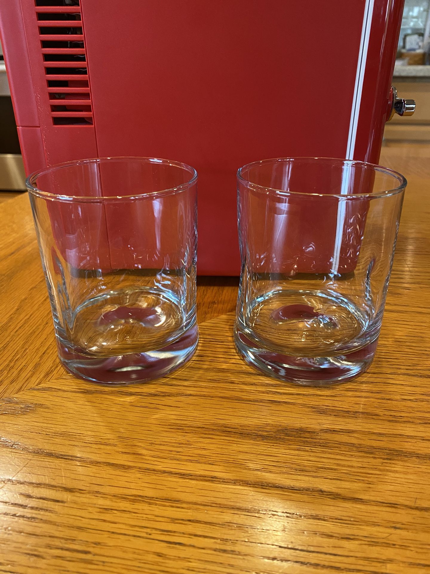 Set of 2 Dimpled Glass Tumblers