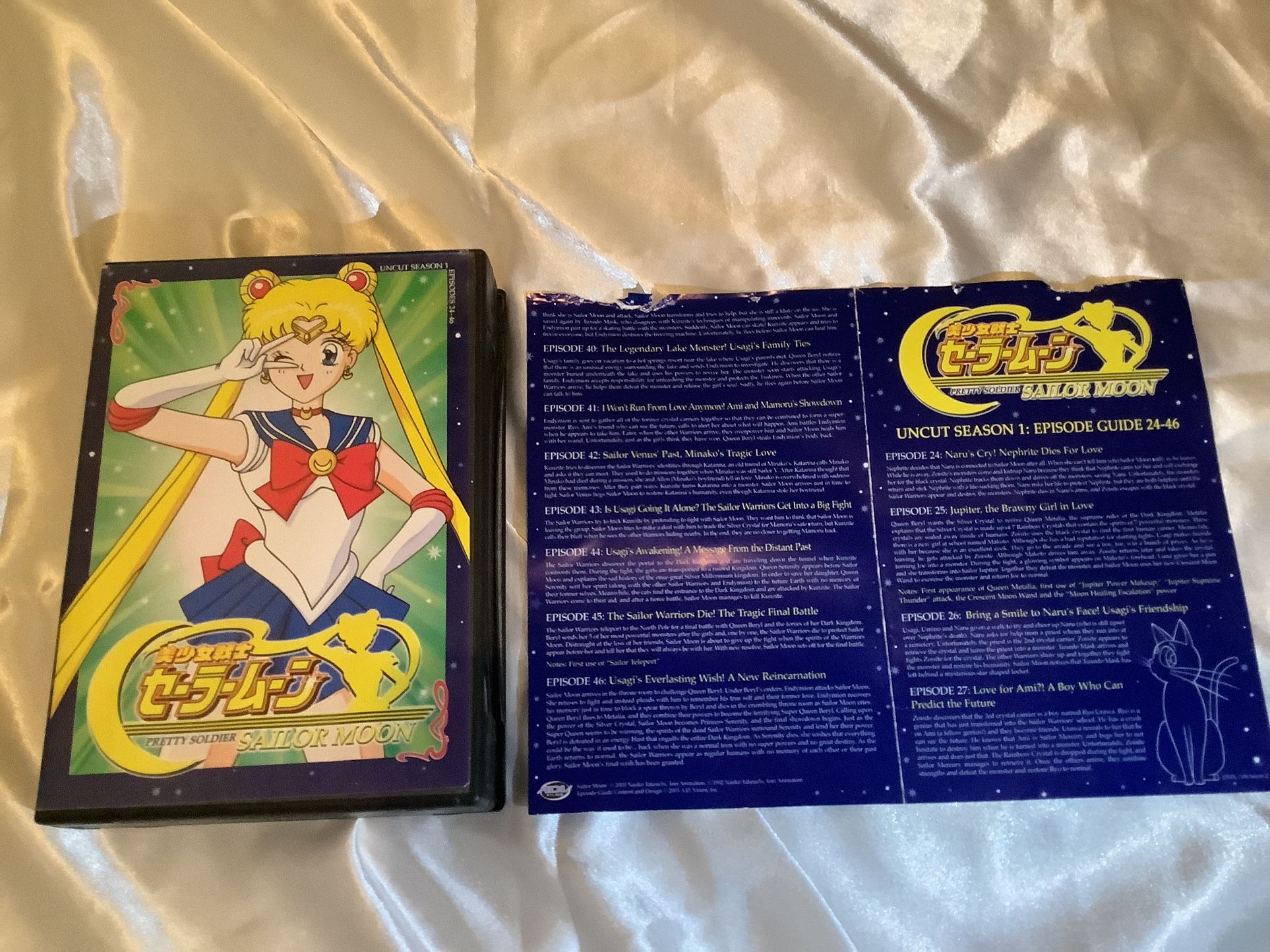 Sailor Moon Uncut Season 1:  Episode 24-46 DVD Set - $3 for the whole set 