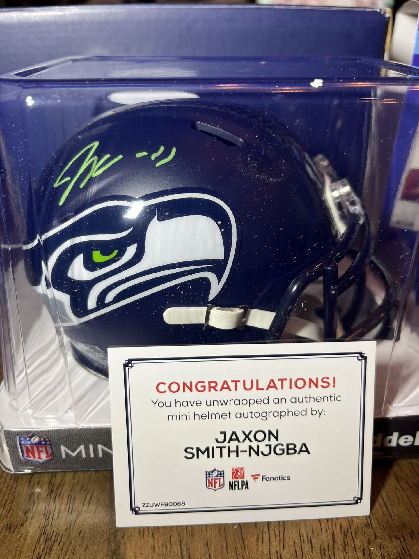 Autographed Helmet Jaxon Smith Njigba 