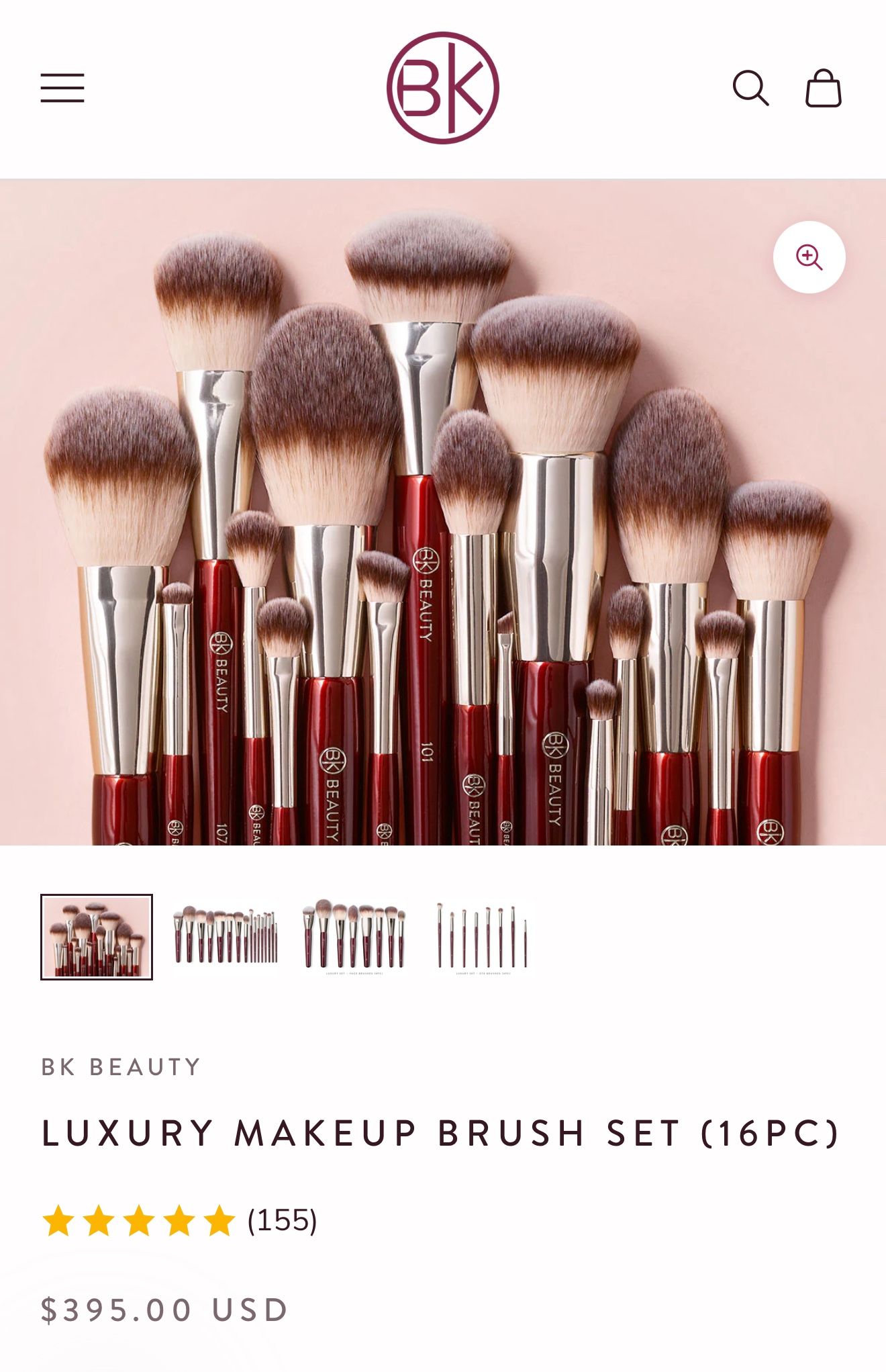 BK BEAUTY LUXURY MAKEUP BRUSH SET (16PC) Retails for $395