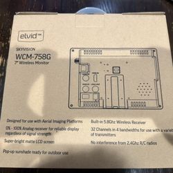 7” Wireless FPV / Camera Monitor – Elvid WCM-758G (Like New)