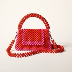 Kate Spade x Target Red Beaded Crossbody Bag 