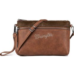 Brand New Wrangler Western Cowhide Crossbody Bags for Women Clutch Wristlet Purse

