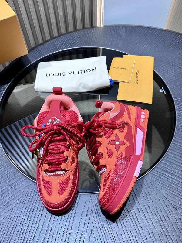 Louis Vuitton トレーニングシューズ レッド 🔥RARE Louis Vuitton LV Trainer Sneakers Red/Orange – 1A9JHR