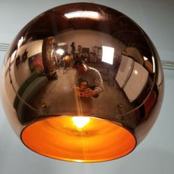copper glass hanging lamp