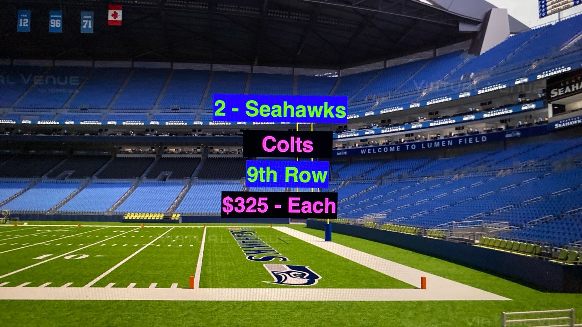 Seahawks Colts Tickets