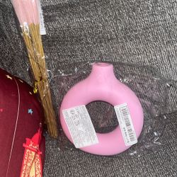 New Pink Vase + Vase Filler 