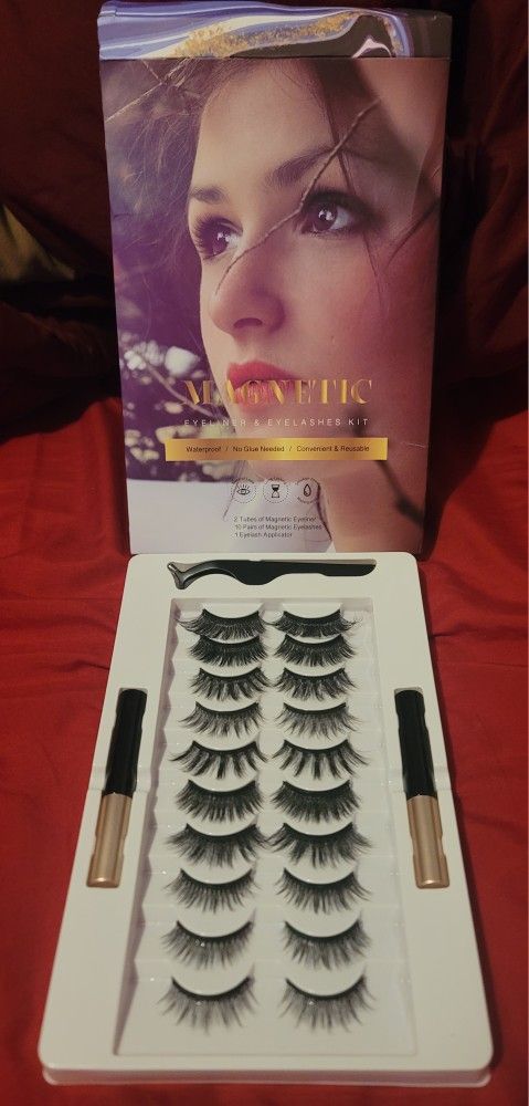 Magnetic Eyelashes set of 10 with 2 M. liners