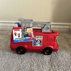 Fisher-Price Fire Truck Musical Toddler Toy with Lights Sounds 2 Figures