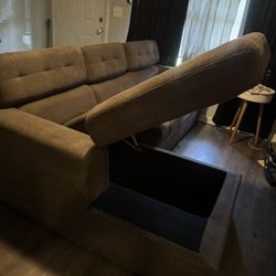 Brown Multi-Function Sectional Sofa