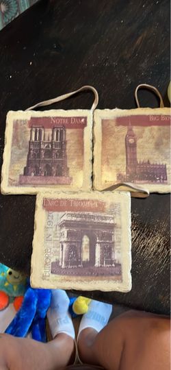 European Landmark Ornaments Set of 3