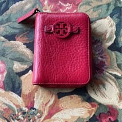 Vintage Tory Burch Red Leather Key Wallet 