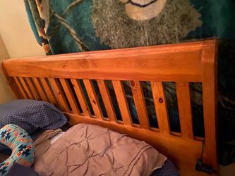 Solid Wood Sleigh Bed  bed frame