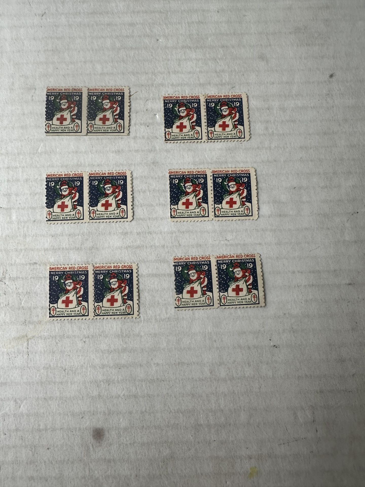 1919 American Red Cross Set Of 12 Mint No Hinge Stamps