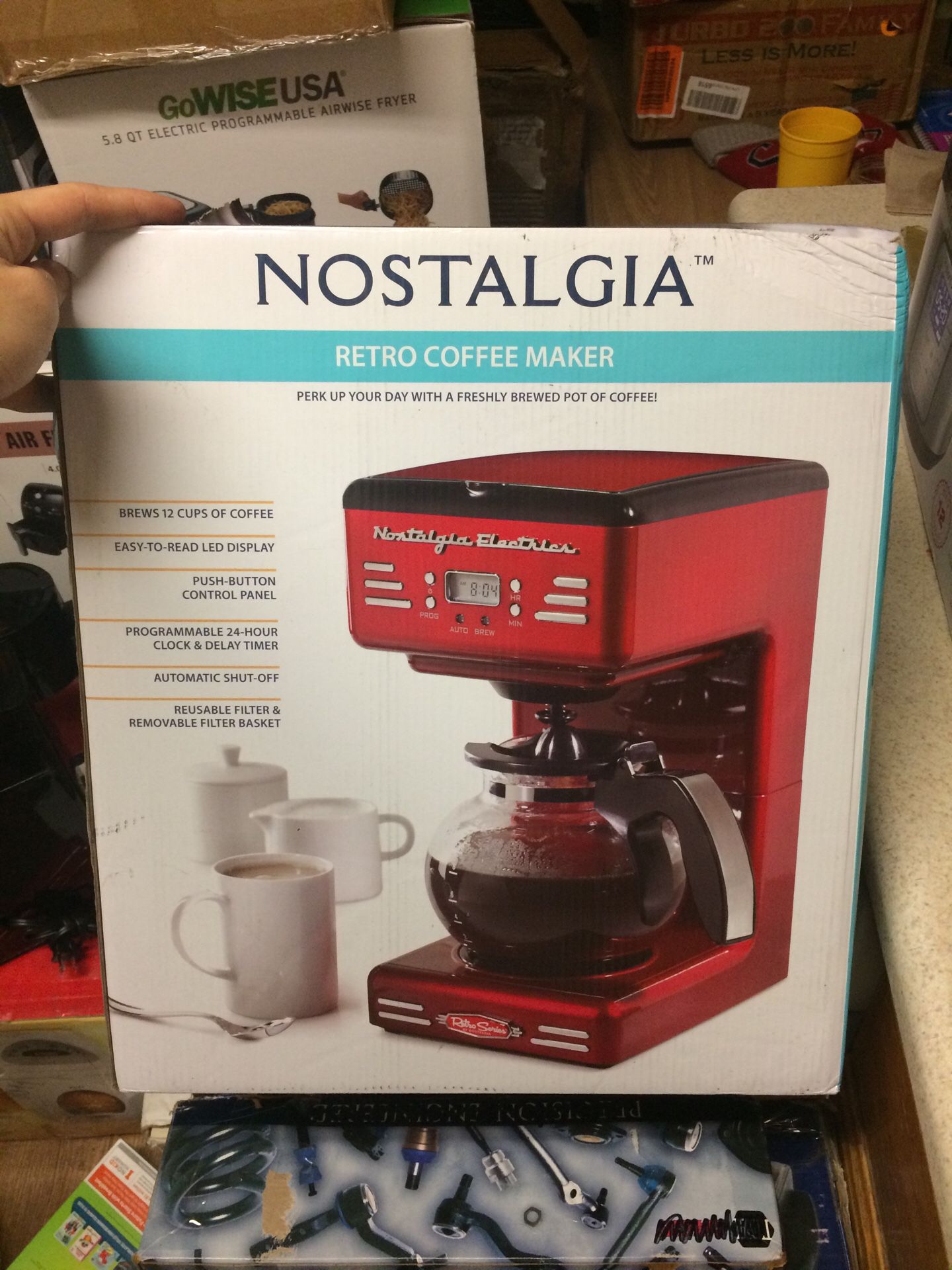 Nostalgia Retro 12-Cup Programmable Coffee Maker – Aqua. new. Not in box  ***pick up NE Salem for Sale in Salem, OR - OfferUp