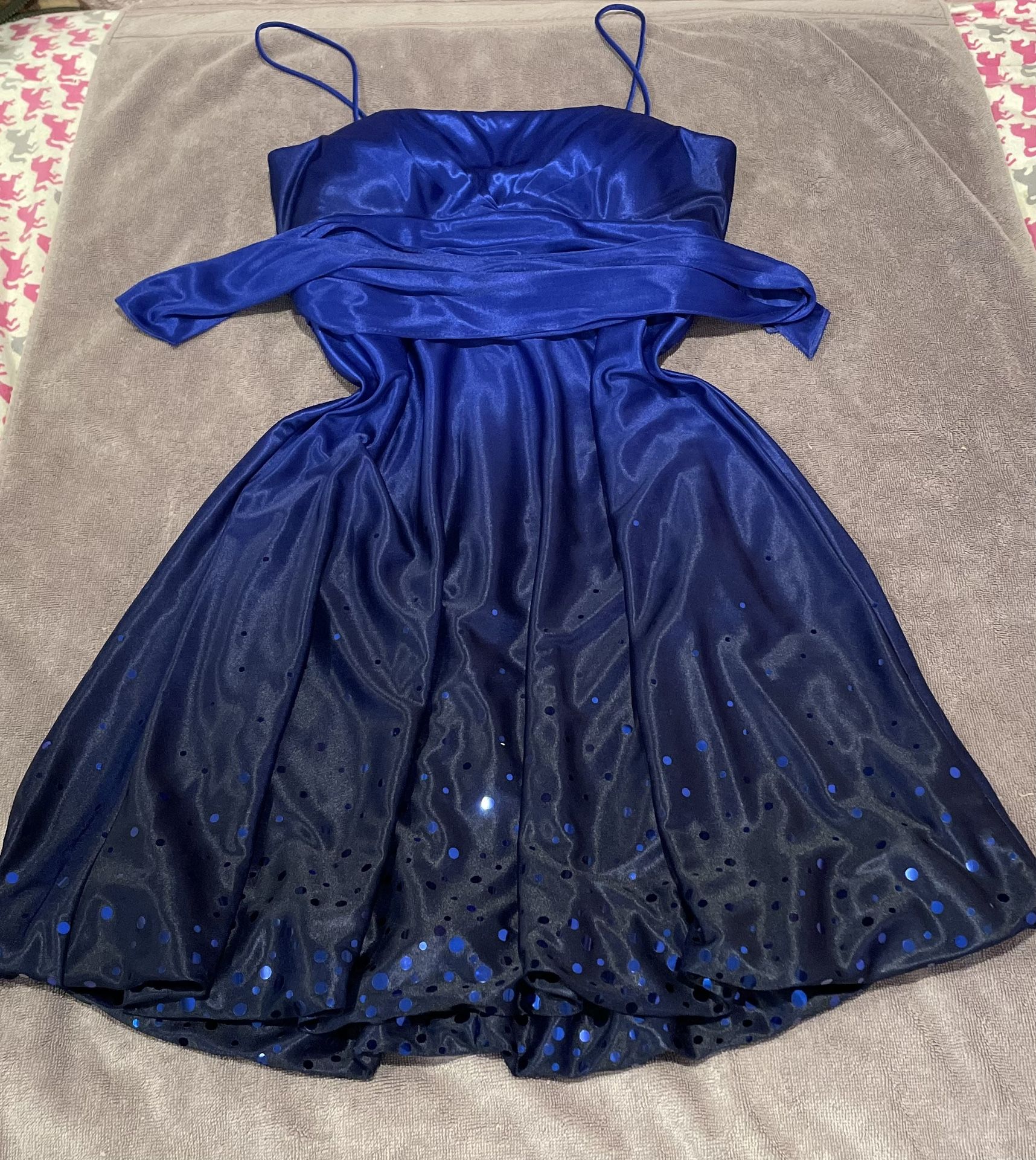 Blue Short Prom Dress