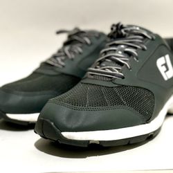  FootJoy Athletics golf shoes. This style offers an athletic look with a mesh and synthetic upper designed for comfort and performance on the course, 