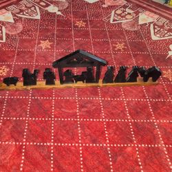 Handmade Wooden Nativity 