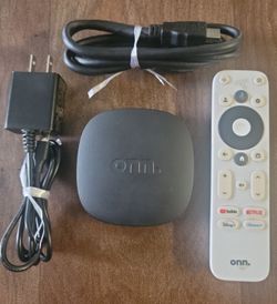 Used Onn 4k Streaming Google TV  box LOADED DM for more info