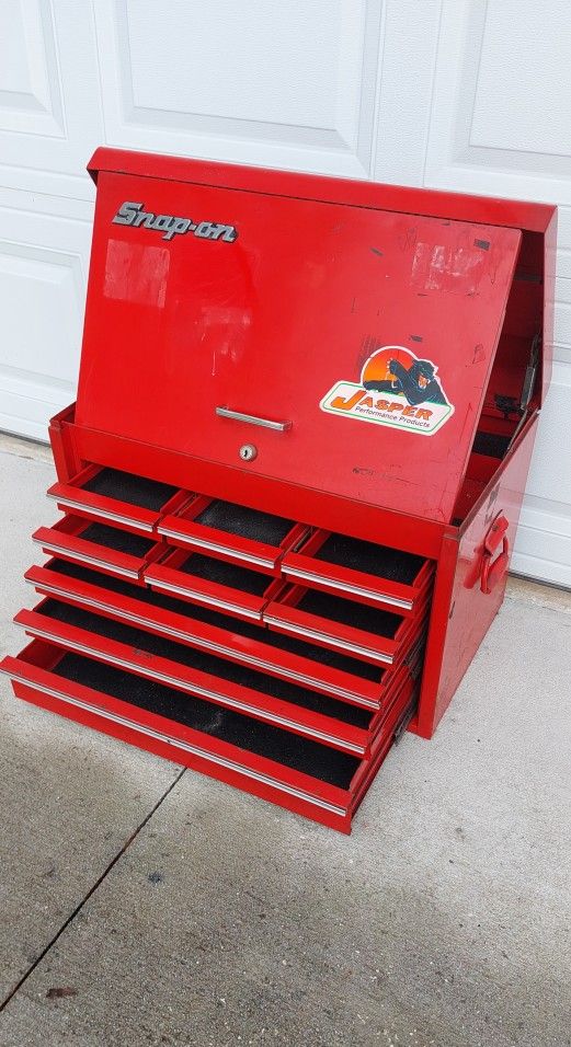 Snap On Tool Box - Vintage KRA-58D Chest 9 Drawers (80s Snap-On Flip Top 9-Drawer Toolbox) 26.5” x 17” x 16”
