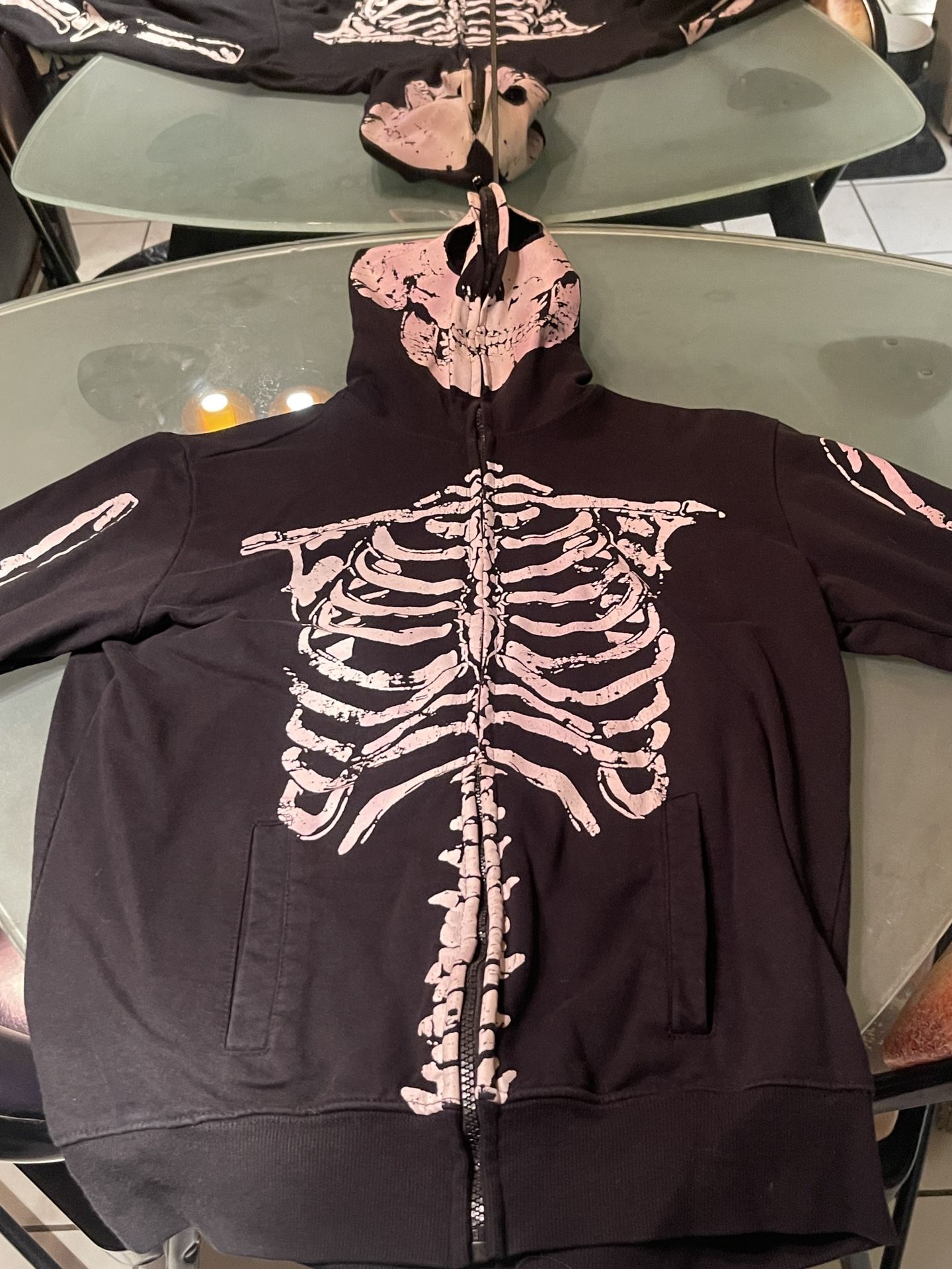 xxxRUDE Hot Topic Skelton Full Zip Up Hoodie