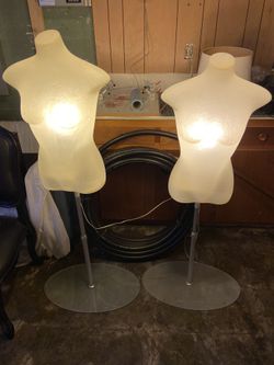 (2) Light Up Female Torso Tshirt Mannequins $175