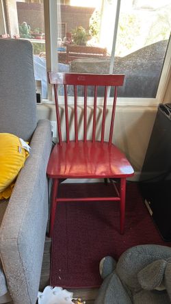 Dark red chairs