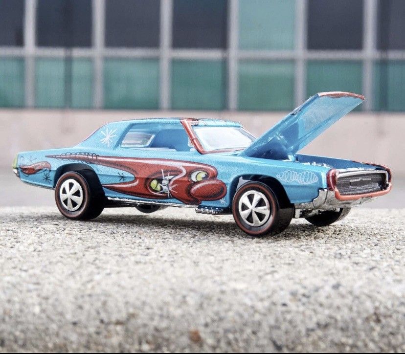 Hot Wheels x Kenny Scharf Custom T-Bird Deco: Original artwork in the style of Karbombz!