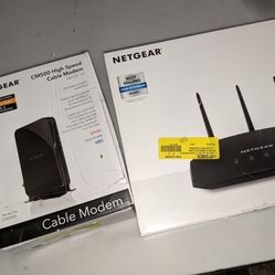 Cable Modem And WiFi Router Set Netgear CM500 R6850 AC200