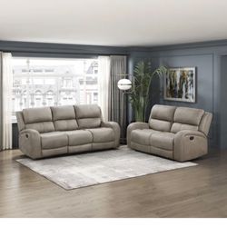 Reclining Sofa And Loveseat - Niosha 2 - Piece Polished Microfiber Manual Reclining sofa and loveseat set. Please see pic