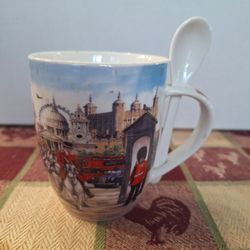 LESSER & PAVEY LONDON COLLAGE MUG & SPOON