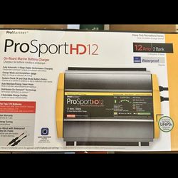 ProMariner ProSport HD 12 Gen4 12 Amp Battery Charger 12v ,2 Bank 120v Input