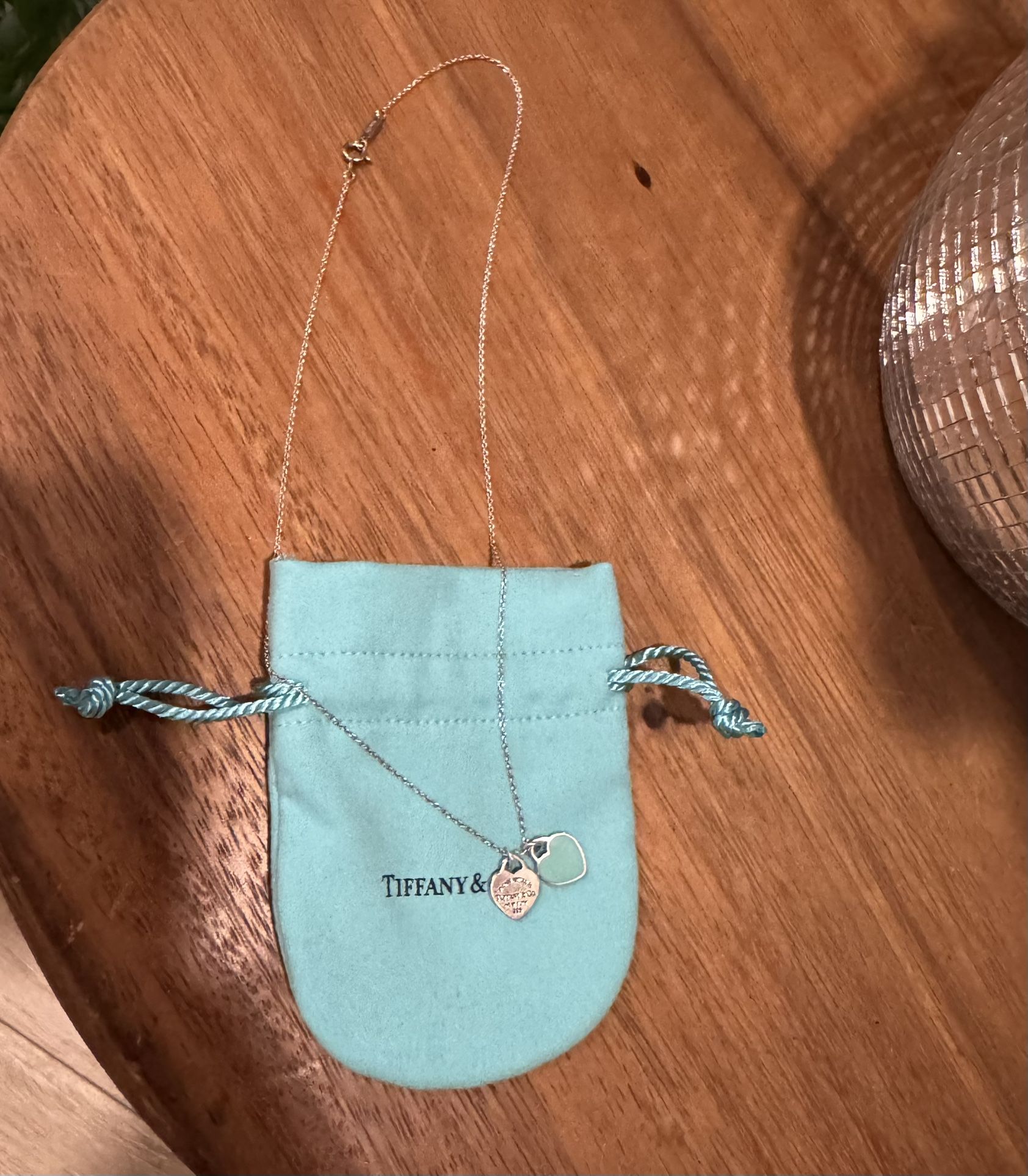 Return to Tiffany Mini Double Heart Tag Pendant