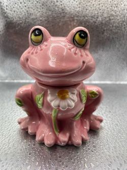 Vintage A Lorrie Design Pink Frog Fridge Fresh Potpourri Holder Used Rare