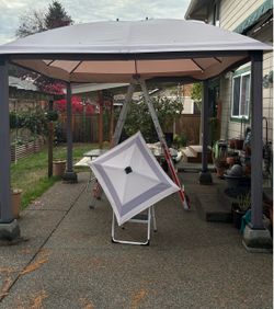 Gazebo, 12’x10’, color tan/brown