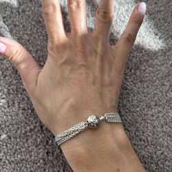 Pandora Bracelet With Star Clip Charm 