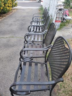 For Sale Six ALL metal Chairs Great For Outdoor
