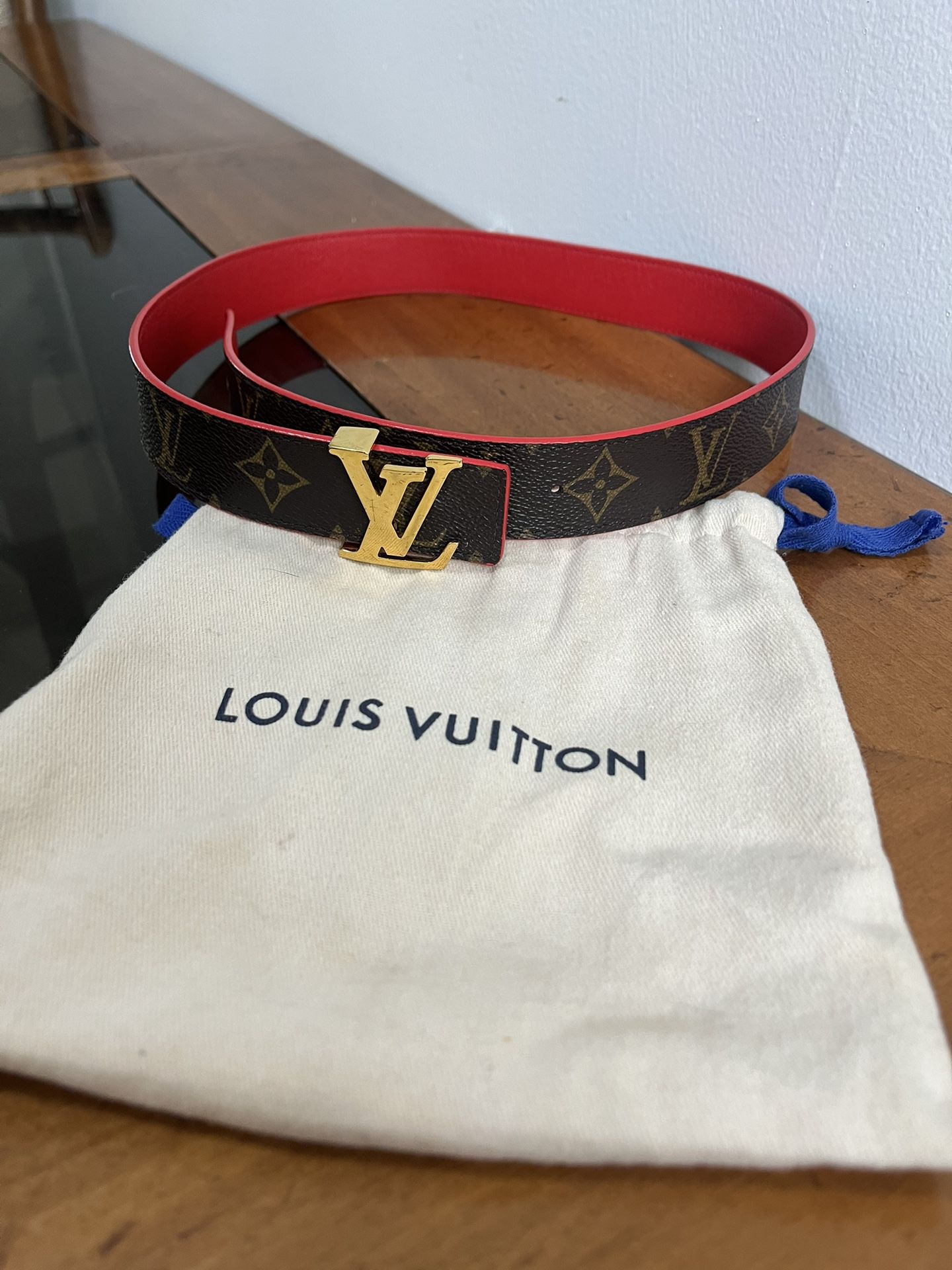 Louis Vuitton Neutrals, Pattern Print Vintage 2000 Waist Belt 30 | S