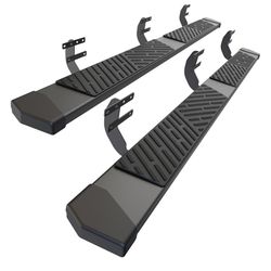 6 Inches Running Boards Side Steps Compatible with 2019-2026 Dodge Ram 1500 New Body Style Crew Cab 4 Full Size Doors, Black Textured Aluminum Nerf Ba