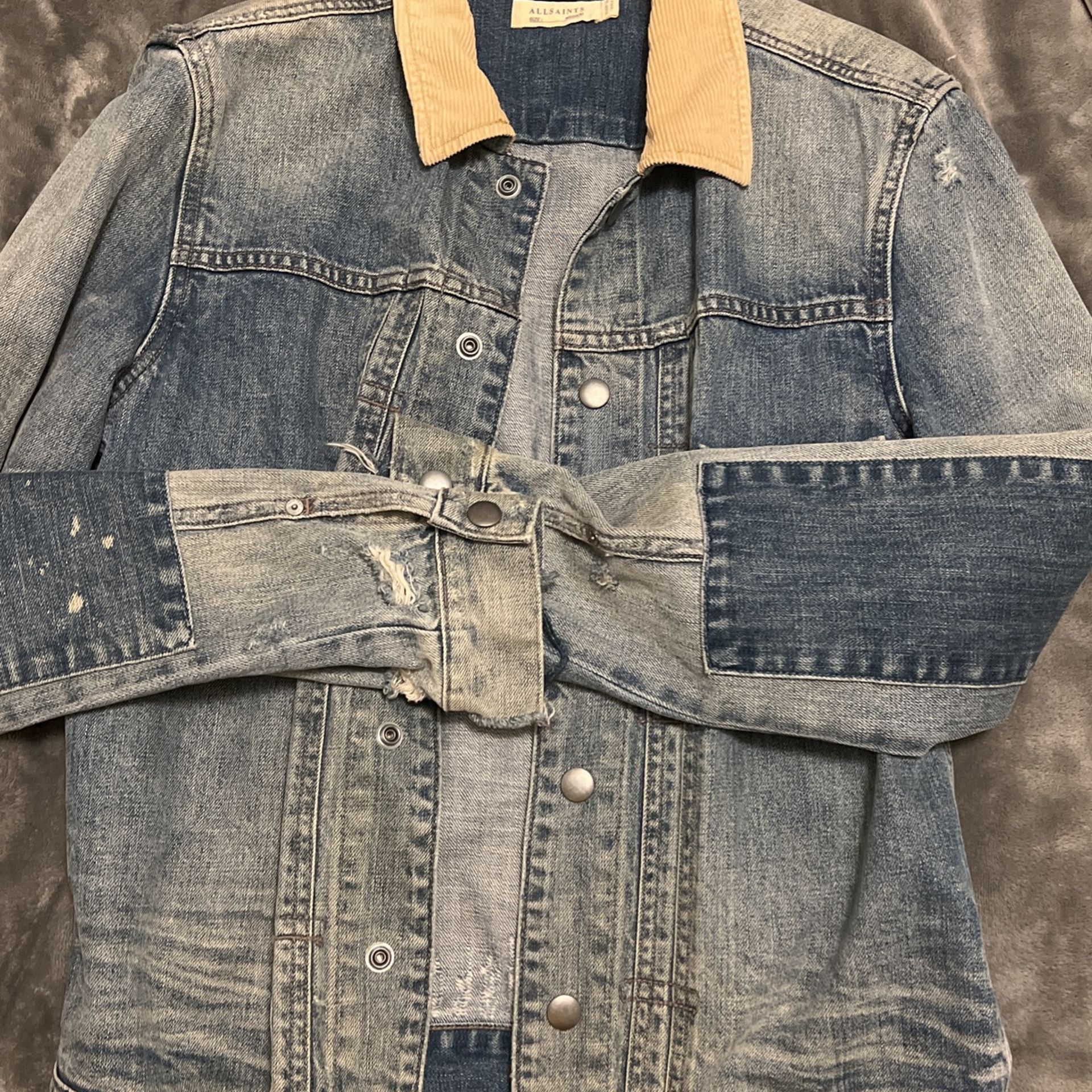 All Saints Denim Jacket Size Medium (fits like Small)