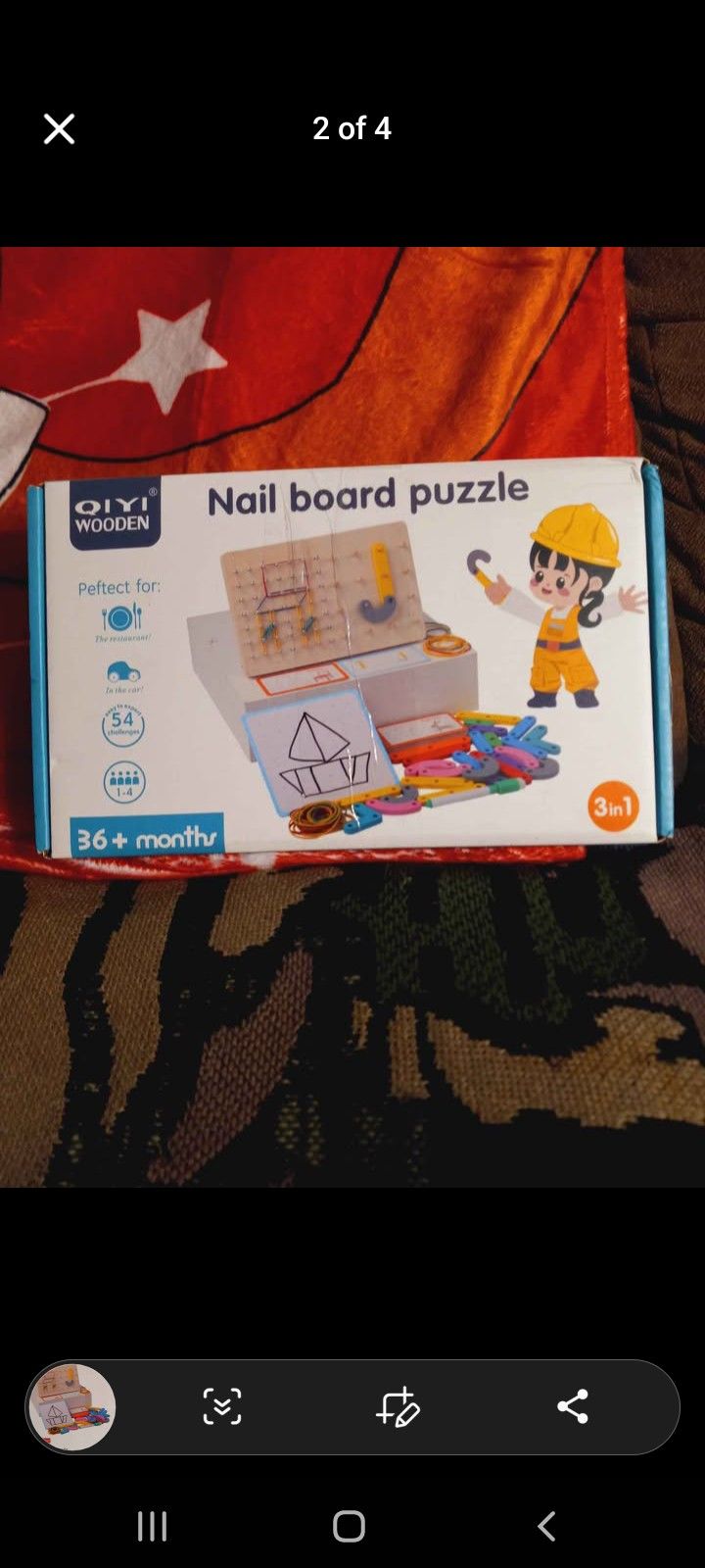 Educational Game Nail Board-"NEW IN BOX"
