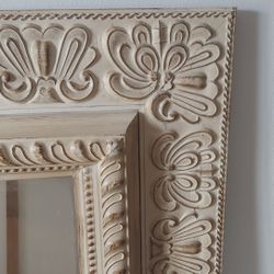 Beautiful antique beveled mirror 51 X 38