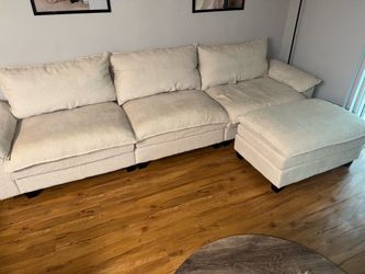 SUAWY 114” Sectional Couch w/ ottoman