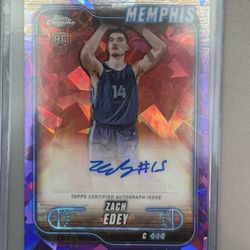 ZACH EDEY ROOKIE CARD PURPLE ICE #TCA-ZED /10