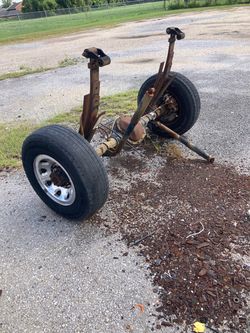Solid Axle with Tires and Wheels